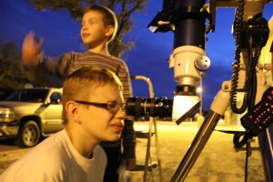 Looking at Jupiter after the clouds broke up. 