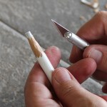 Wood should be slender and smooth so that it can turn easily without snagging in a regular-sized pencil sharpener